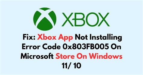 Xbox (BETA) Installer error 0x803FB005 .